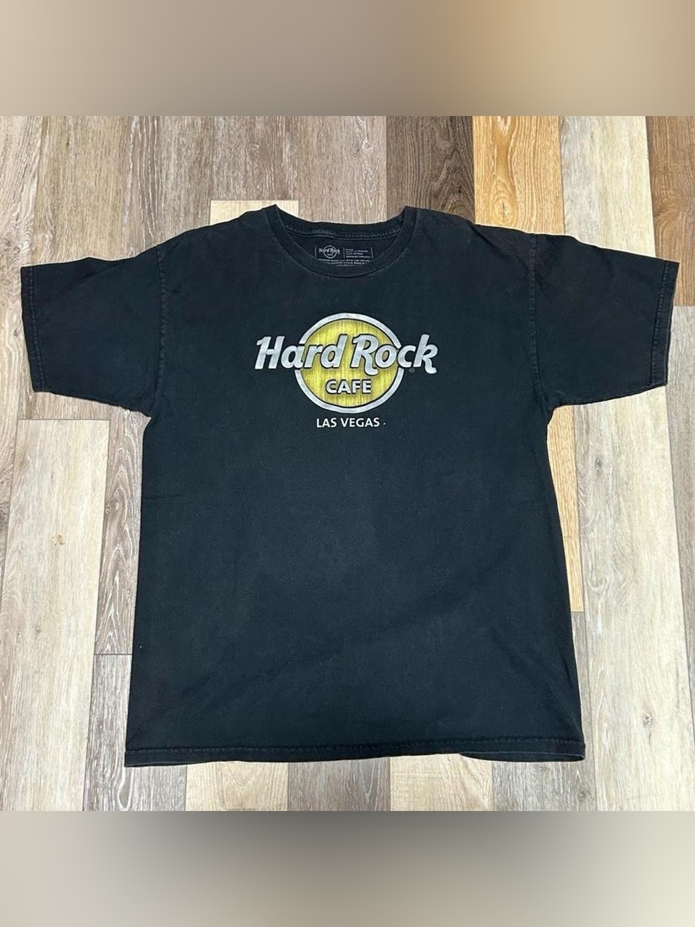 Hard Rock Cafe Black T-Shirt with Yellow Logo Las Vegas